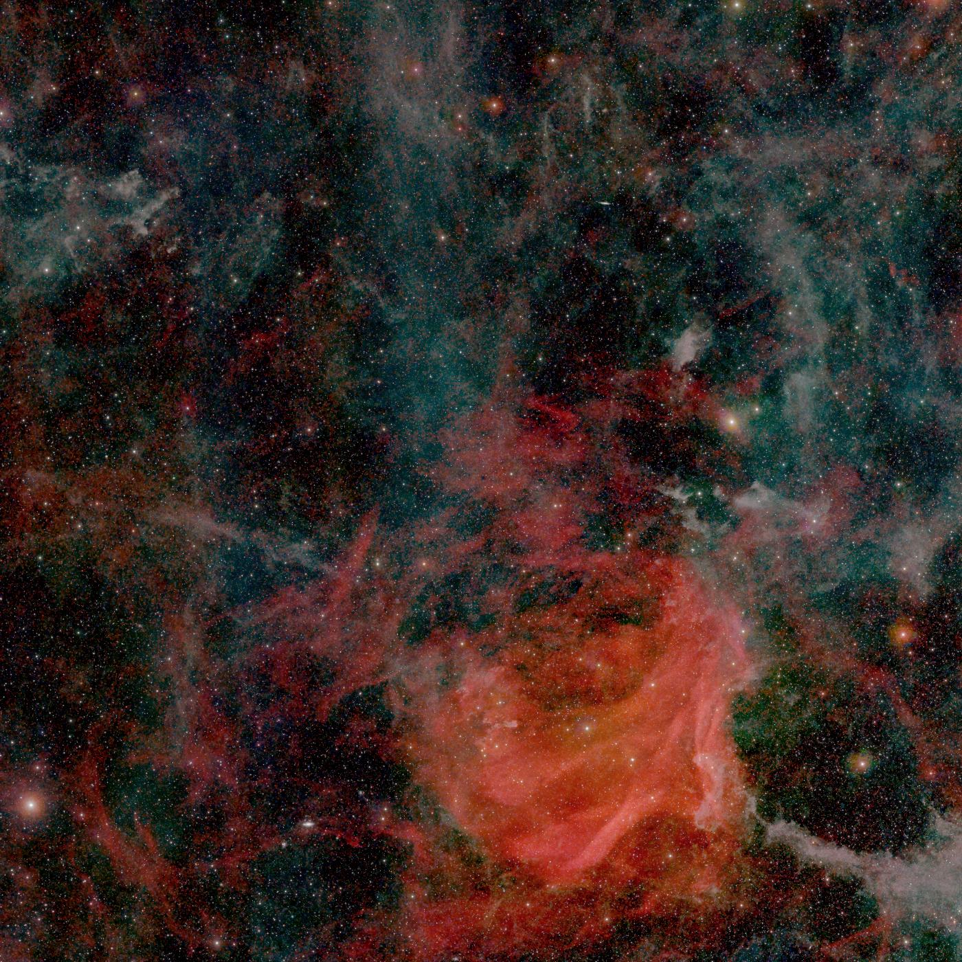 SH2-1236 surrounded by high galactic latitude nebulae