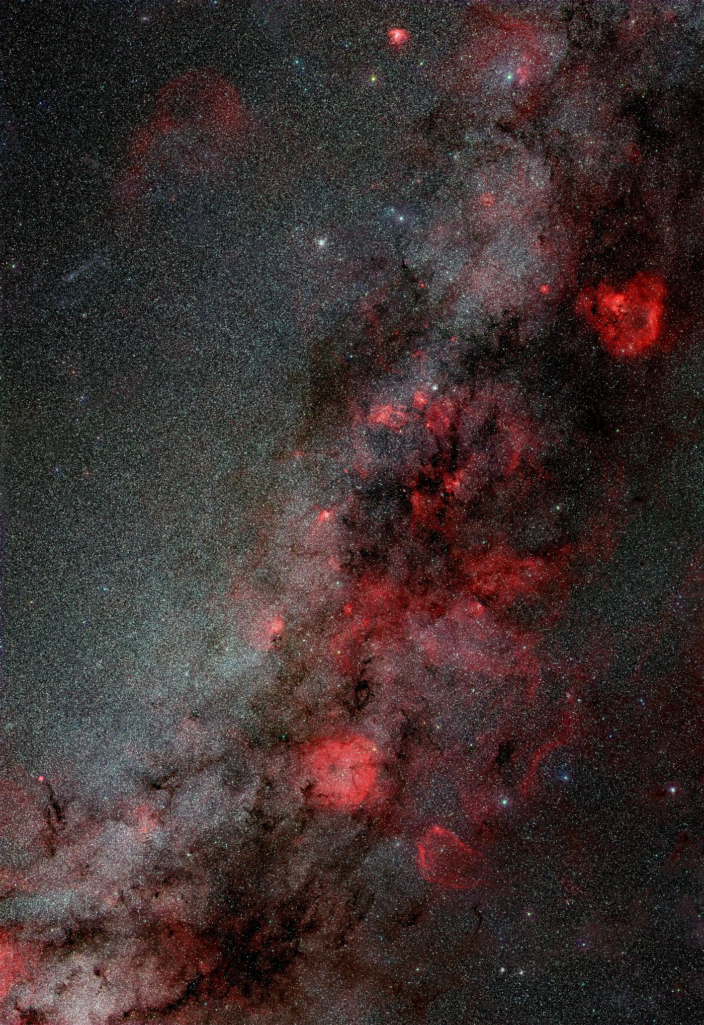 Milky Way in Cassiopeia and Cepheus in RGB